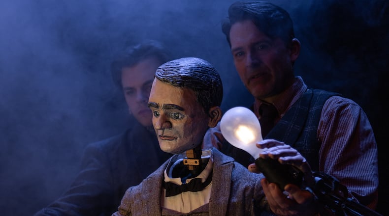 "Tesla vs. Edison," a Suzi-Bass award-winner that premiered in 2023, was developed by Jason Hines for the Center for Puppetry Arts.