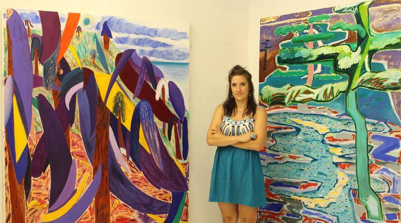 Former Atlanta artist Shara Hughes in her Greenpoint, Brooklyn studio. CONTRIBUTED BY FELICIA FEASTER