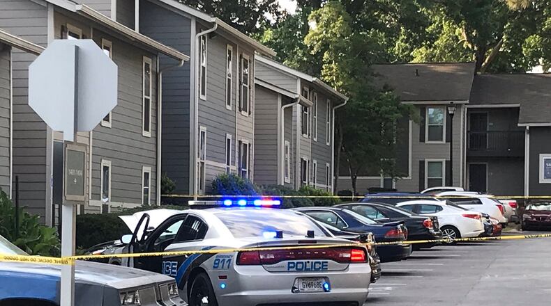 Police in Clarkston are looking for the person who shot and killed a man at an apartment complex Saturday night.