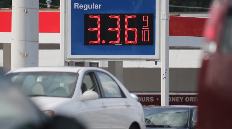 Gas prices have dropped in the Metro including at this station on Moreland Avenue.