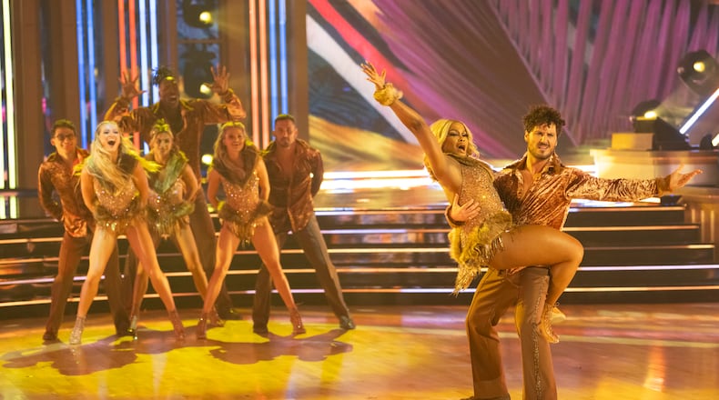 Phaedra Parks and Val Chmerkovskiy week 5 in "Dancing with the Stars" on Oct. 22, 2024. (Disney/Eric McCandless)