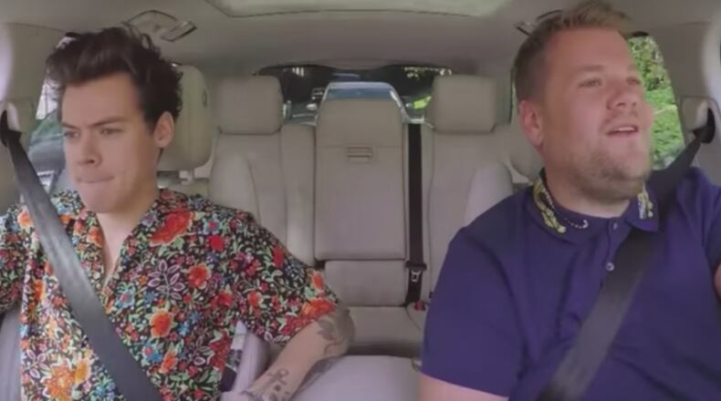 Former One Direction singer Harry Styles and James Carden took to the road to sing songs and trade stories.