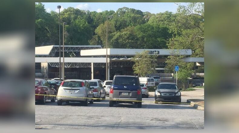 The West Lake MARTA station was closed after a quadruple shooting Thursday. (Credit: Channel 2 Action News)