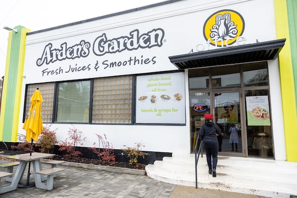 A customer walks into an Arden’s Garden storefront and food plant in East Point on Tuesday, December 2, 2025. (Arvin Temkar/AJC)