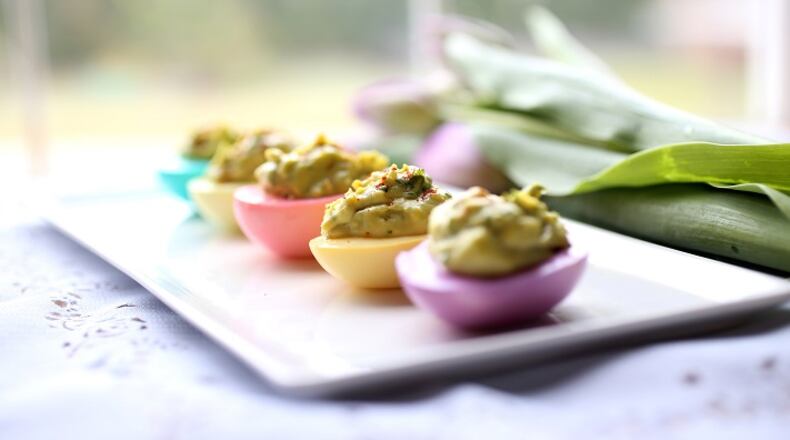 Avocado Deviled Eggs at the Great Lakes Culinary Center in Southfield, Mich., on March 22, 2016. (Jessica J. Trevino/Detroit Free Press/TNS)