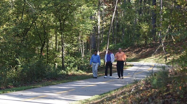 The northern extension of Alpharetta’s Big Creek Greenway, which runs from the Marconi Drive trailhead to Union Hill Park and McGinnis Ferry Road is now open for use. (Courtesy City of Alpharetta)
