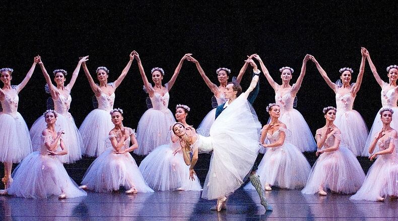 Next February, Atlanta Ballet will present the 19th-century ballet “La Sylphide,” shown here in a Boston Ballet production. CONTRIBUTED BY GENE SCHIAVONE