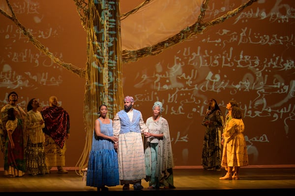 Laquita Mitchell, Jamez McCorkle, and Cheryse McLeod Lewis in "Omar."