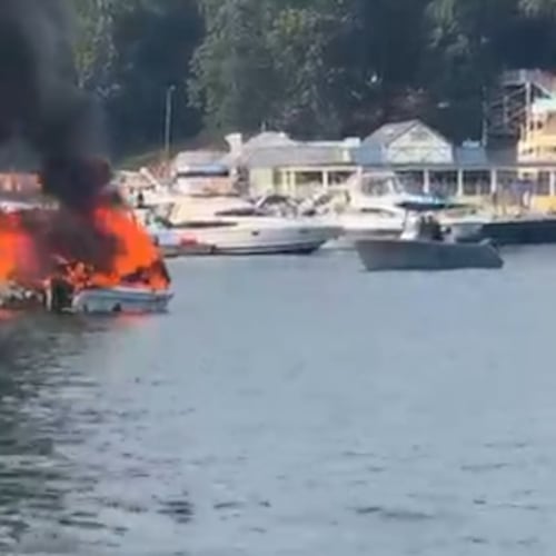 One boat explosion happened around 7 p.m. near Margaritaville at Lanier Islands off Lanier Islands Parkway in Hall County. (Channel 2 Action News)