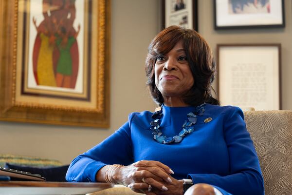 Dr. Valerie Montgomery Rice, president and CEO of the Morehouse School of Medicine, wrote a letter to student leaders saying, the school “was not built simply to prepare people to speak to those who agree with them” but to “prepare leaders who can engage the world as it is and still influence it toward what it should become.” (Ben Gray/AJC 2024)
