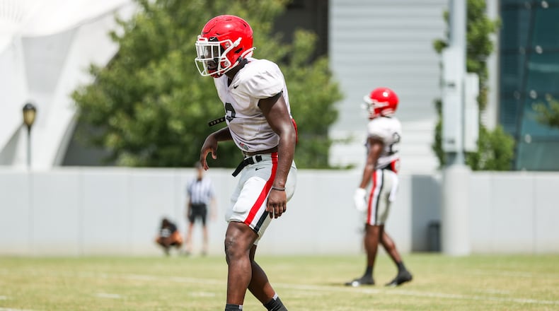 Georgia defensive back Kamari Lassiter (3) during Georgia’s practice session in Athens, Ga., on Tuesday, Aug. 9, 2022. (Photo by Tony Walsh)