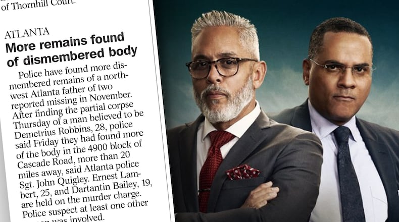 Former APD detectives David Quinn and Vince Velazquez are the stars of the TV One show "ATL Homicide," which looks at past cases they've worked.