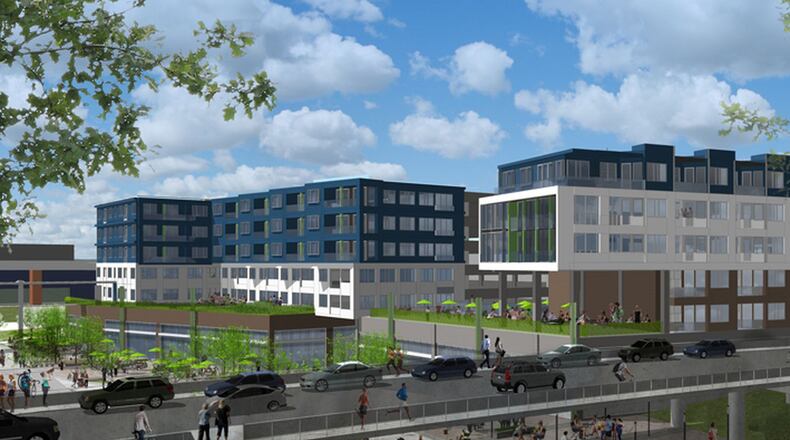 A rendering of the project looking north from the Edgewood Bridge. /