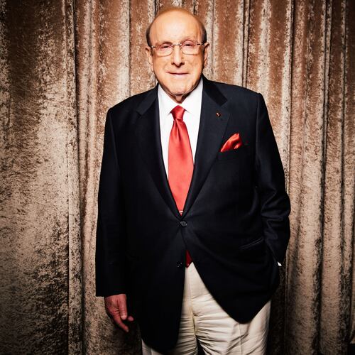 FILE - Clive Davis, chief creative officer of Sony Music, appears during press day in Beverly Hills, Calif., on Jan. 23, 2014, prior to Davis' annual pre-Grammy gala. (Photo by Casey Curry/Invision/AP, File