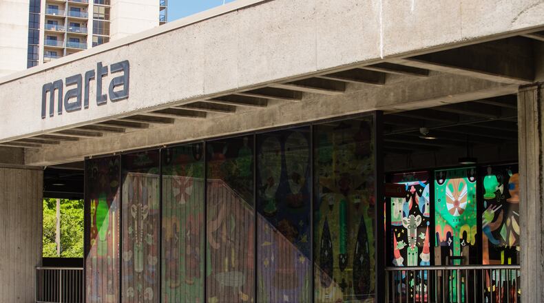 MARTA eliminated 70 bus routes in April in response to the coronavirus pandemic. A community activist has filed a lawsuit seeking to force the agency to restore the routes. (Jenni Girtman for Atlanta Journal-Constitution)