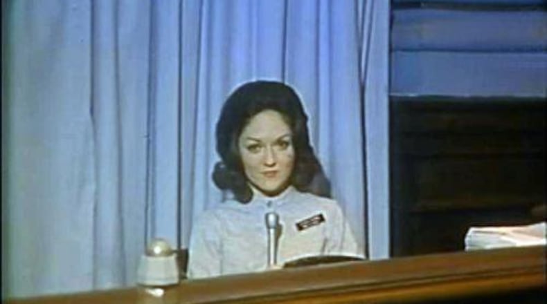 Gloria Lane as a WSB-TV reporter in 1970.
