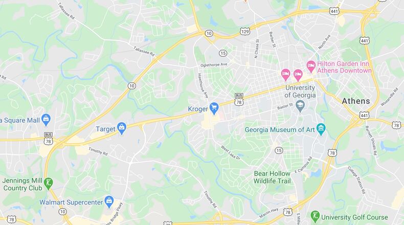 GDOT will be implementing single lane closures 8 p.m. until 6 a.m. nightly along the upcoming U.S. 78/Ga. 10 Loop resurfacing project in Athens. (Google Maps)