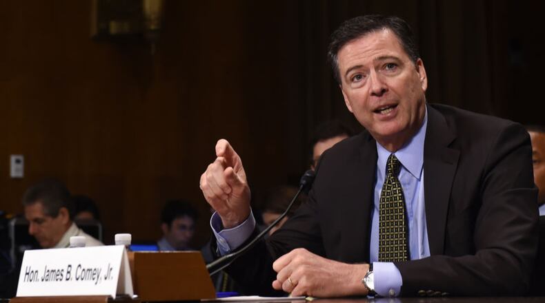 U.S. FBI Director James Comey testifies before the U.S. bipartisan Senate Judiciary Committee hearing on Capitol Hill in Washington D.C., the United States, May 3, 2017. Comey will testify on Thursday, June 8, 2017 before the Senate Intelligence Committee. (Xinhua/Bao Dandan via Getty Images)