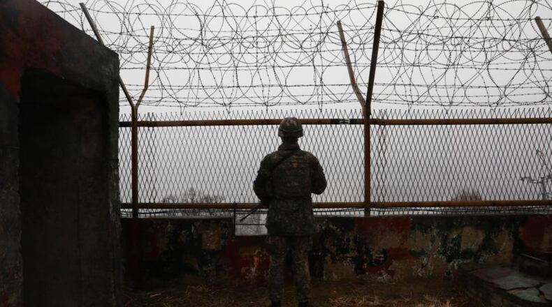 A soldier stationed in Montana gave his mother a Christmas surprise.