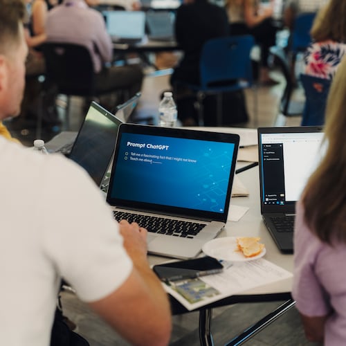 Teachers participate in a ChatGPT workshop in Walla Walla, Wash., on Aug. 10, 2023. (Ricardo Nagaoka/The New York Times 2023)