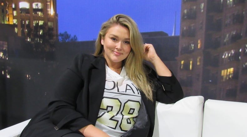 Model Hunter McGrady is in Atlanta for Super Bowl 53 as an Olay brand ambassador. Photo: Jennifer Brett