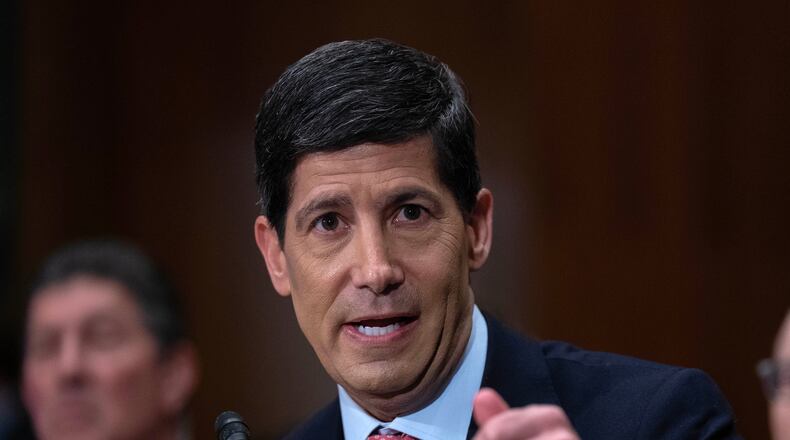 Federal Reserve Chairman Kevin Warsh testifies before the Senate Banking, Housing and Urban Affairs Committee to deliver the semiannual monetary policy report to Congress, on Capitol Hill, Wednesday, July 15, 2026, in Washington. (AP Photo/Jose Luis Magana)