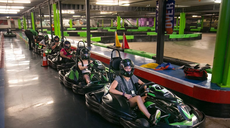 There are three tracks for all age groups to race electric karts at Andretti’s. Track one has the fastest karts but a permit or driver’s license is required. CONTRIBUTED BY JASON GETZ