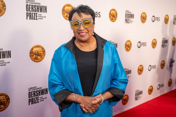 FILE - Librarian of Congress Carla Hayden arrives on the red carpet for the 2024 Library of Congress Gershwin Prize for Popular Song honoring Elton John and Bernie Taupin at DAR Constitution Hall March 20, 2024, in Washington. (AP Photo/Kevin Wolf, File)