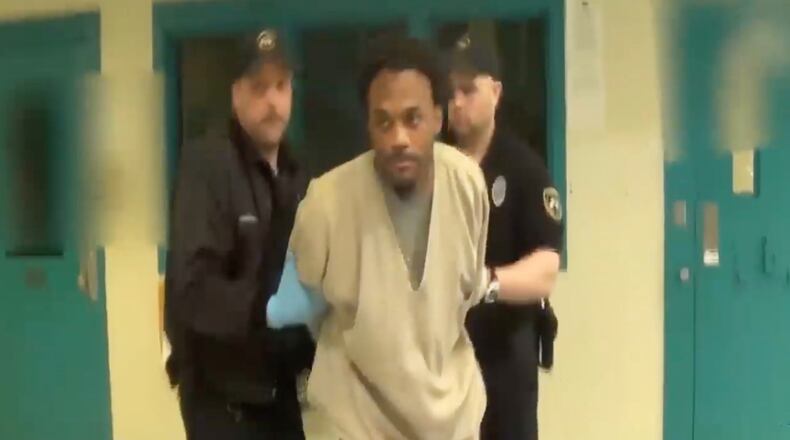 This image made from video taken on March 25, 2018 and provided by Connecticut Department of Correction, shows prison inmate J’Allen Jones prior to his death after being subdued by correctional officers. (Connecticut Department of Correction via AP)