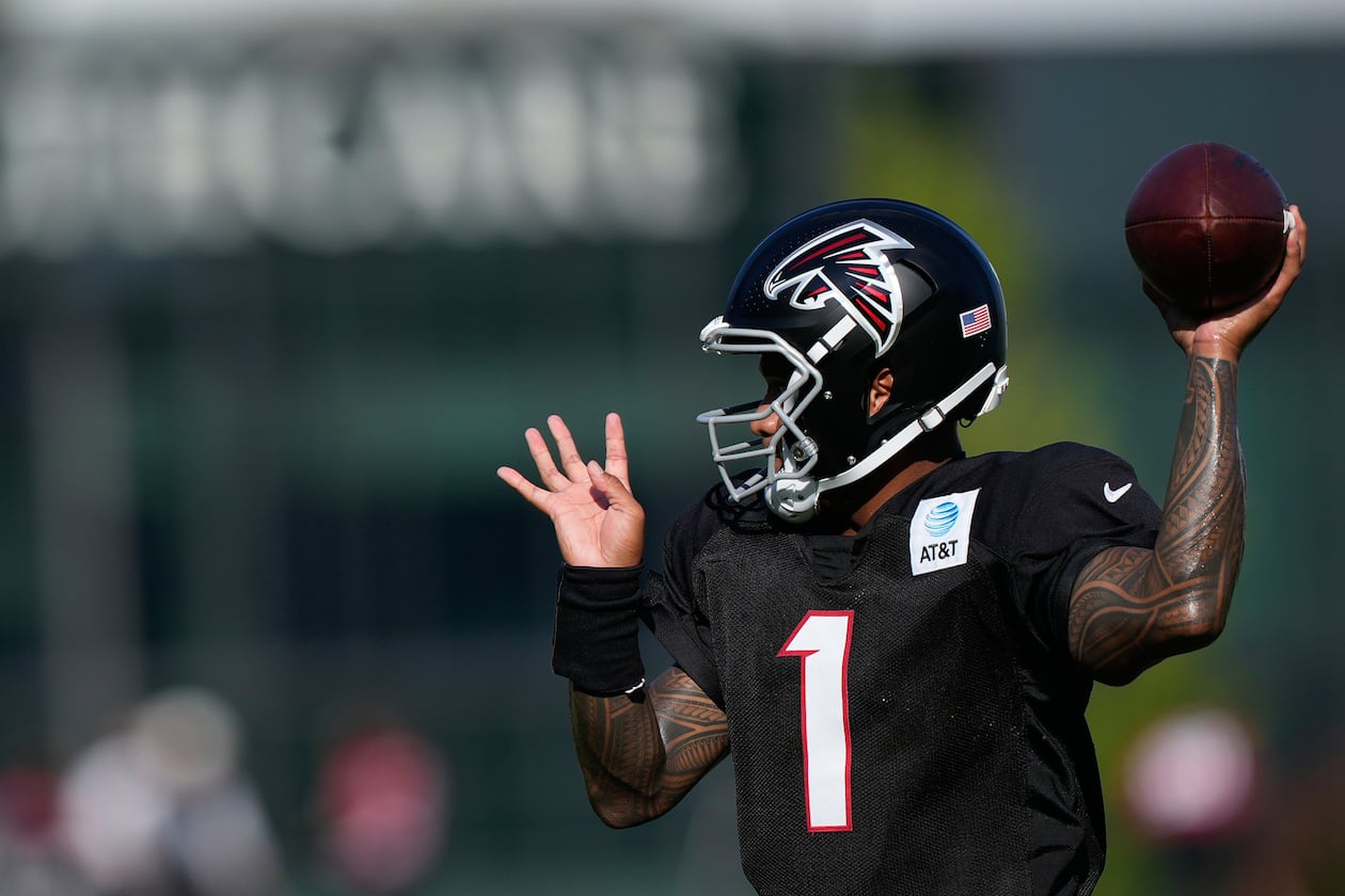 “For myself and what I believe, I don’t have anything to prove to anyone outside,” Falcons quarterback Tua Tagovailoa says. “But it’s to prove to my own self that I can continue to play at a high level.” (Brynn Anderson/AP)