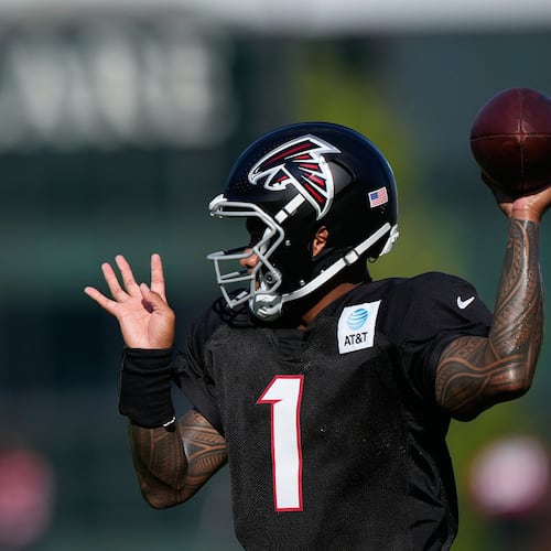 “For myself and what I believe, I don’t have anything to prove to anyone outside,” Falcons quarterback Tua Tagovailoa says. “But it’s to prove to my own self that I can continue to play at a high level.” (Brynn Anderson/AP)