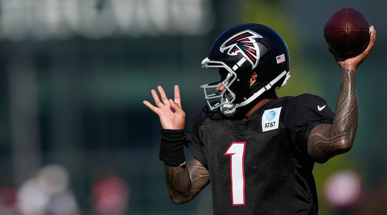 “For myself and what I believe, I don’t have anything to prove to anyone outside,” Falcons quarterback Tua Tagovailoa says. “But it’s to prove to my own self that I can continue to play at a high level.” (Brynn Anderson/AP)