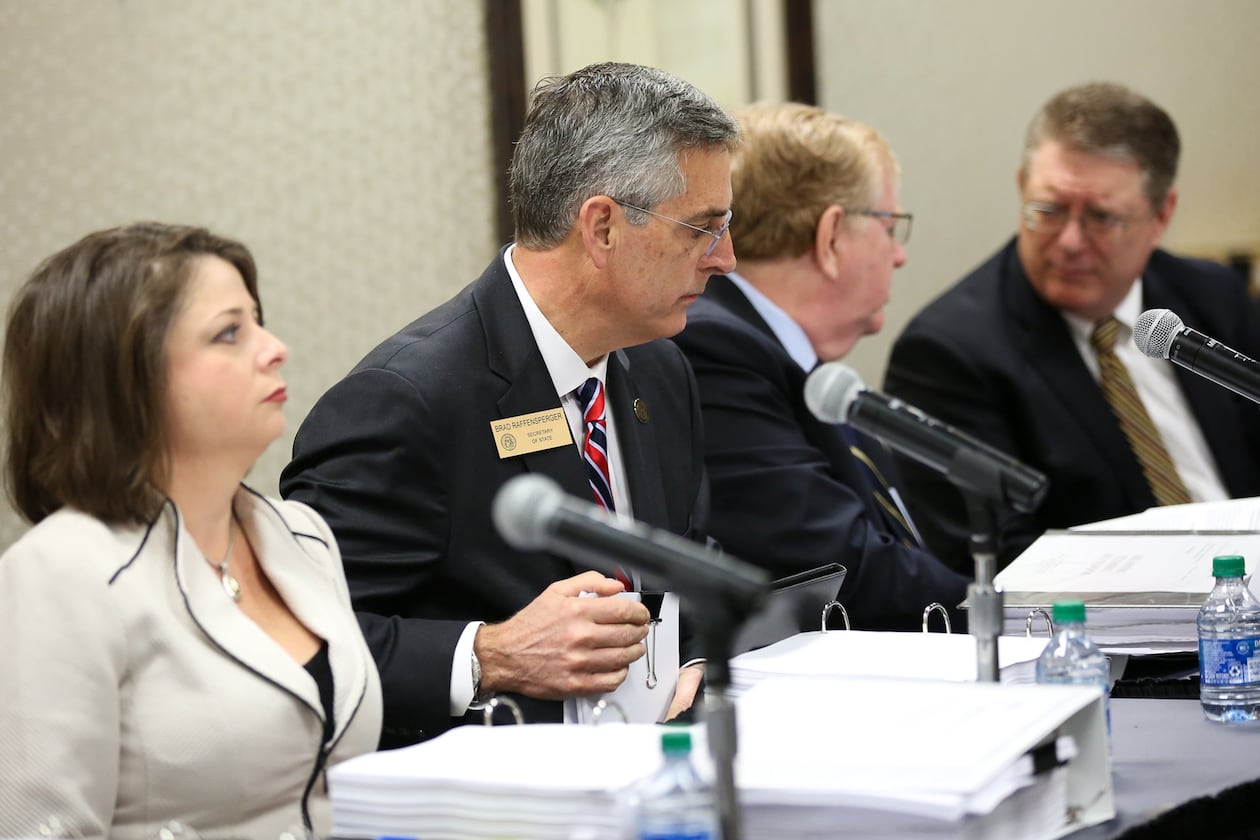 The State Election Board appointed a bipartisan panel to investigate Fulton County’s elections management Wednesday, a performance review that could lead to a state takeover of the heavily Democratic county. [Photo/Austin Steele for the Atlanta Journal Constitution)