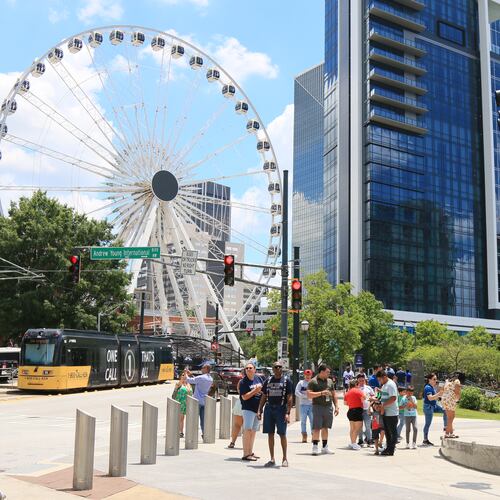 Tourists in Downtown Atlanta