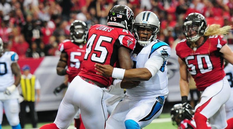 Game 16 -- Panthers at Falcons, Dec. 31: Last year's Panthers-Falcons game in Atlanta featured Deion Jones' hit on Cam Newton that resulted in a concussion for the metro Atlanta native.