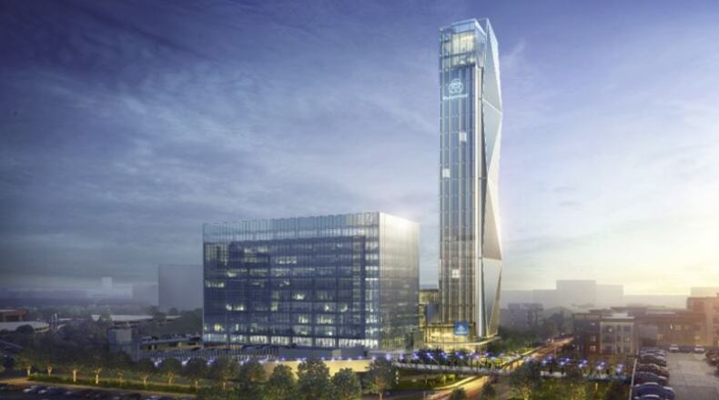 Thyssenkrupp's elevator test tower will be Cobb's tallest building. PHOTO: elevatortoatl.com