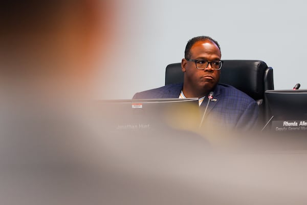 CEO Jonathan Hunt listens during a board meeting at the MARTA Headquarters in Atlanta on Thursday, June 11, 2026. (Abbey Cutrer/AJC)