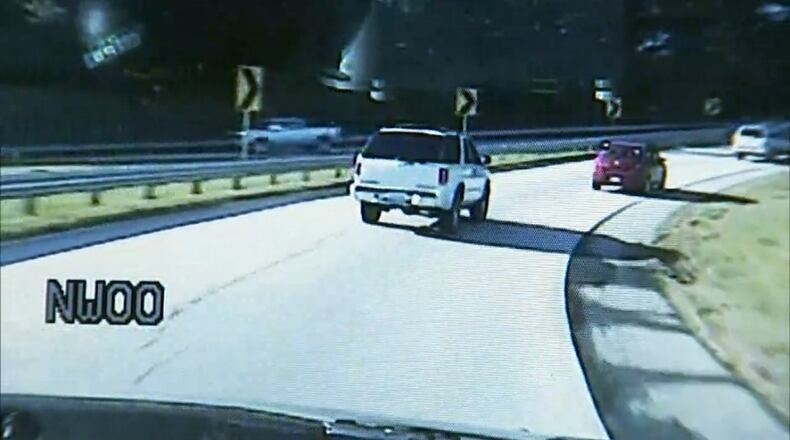 Alpharetta police pursued and alleged shoplifter accused of hitting a loss-prevention officer earlier this month. (Credit: Channel 2 Action News)