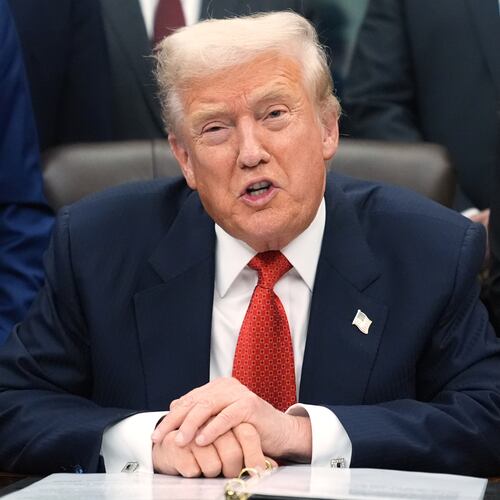 President Donald Trump speaks before signing the funding bill to reopen the government, in the Oval Office of the White House, Wednesday, Nov. 12, 2025, in Washington. (AP Photo/Jacquelyn Martin)