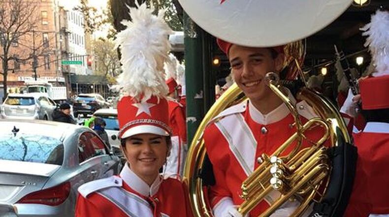 Starr’s Mill High band members, electric trombone soloist/section leader Camber Bransky (left) and brass captain Zach Garcia have been selected to the 2019 All-American Bowl Marching Band. They will perform in the halftime show at the All-American Bowl in 1 p.m. Jan. 5 on NBC. This is the fourth year that Starr’s Mill has had band members selected to this elite group.