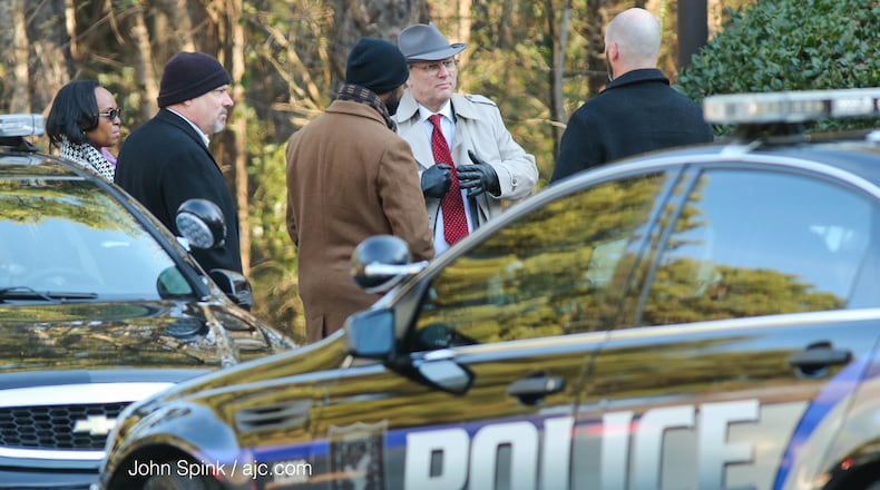 DeKalb County police were on the scene where a body was found Tuesday.