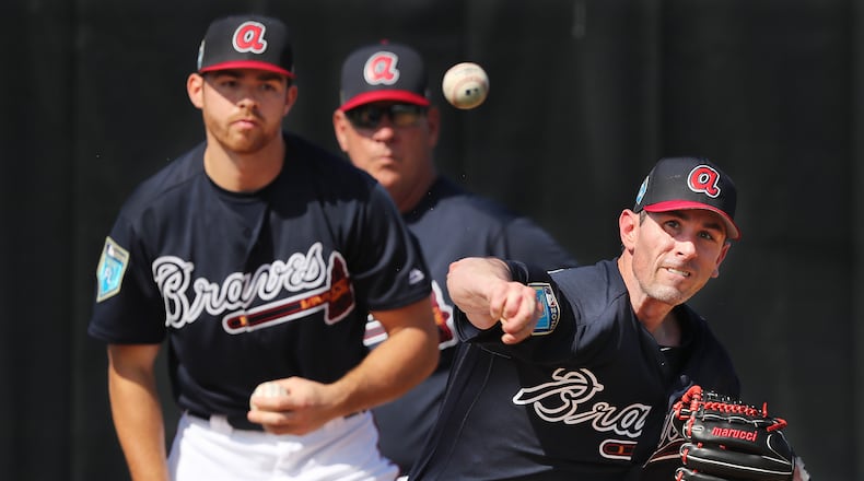 Brandon McCarthy is healthy and has been impressive in the first half of spring training with the Braves. (Curtis Compton/ccompton@ajc.com)