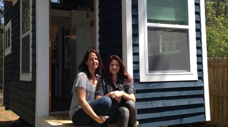 Finishing this tiny house became a mother-daughter project for Suzannah and Sicily Kolbeck after Sicily’s father died in a car wreck. JENNIFER BRETT / JBRETT@AJC.COM