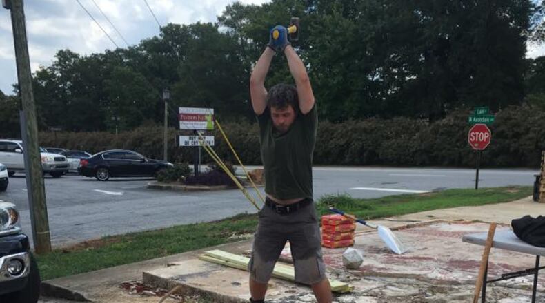 Avondale Estates began work earlier this summer on The Art Lot. Organizers hope it will help brighten a blighted area and serve as a beacon for drawing folks into the nearby retail and restaurants. Courtesy of The Art Lot