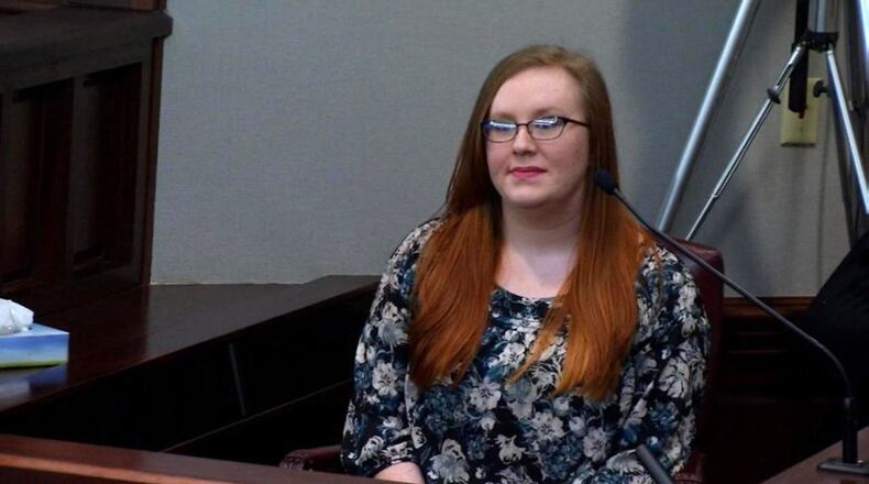 Caitlyn Hickey Floyd testifies at Ross Harris trial on Wednesday. (WSB-TV)