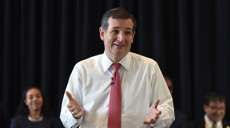 Ted Cruz addresses Georgia Republicans in Athens, May 2015. (AJC Photo / Hyosub Shin)