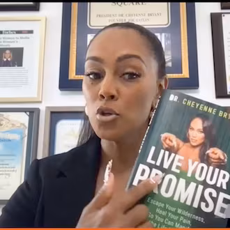 Cheyenne Bryant promotes her book, “Live Your Promise,” during an interview on the Black Enterprise YouTube channel. (YouTube screenshot)