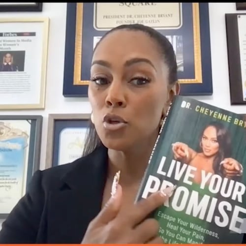Cheyenne Bryant promotes her book, “Live Your Promise,” during an interview on the Black Enterprise YouTube channel. (YouTube screenshot)