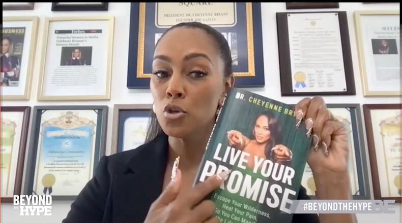 Cheyenne Bryant promotes her book, “Live Your Promise,” during an interview on the Black Enterprise YouTube channel. (YouTube screenshot)
