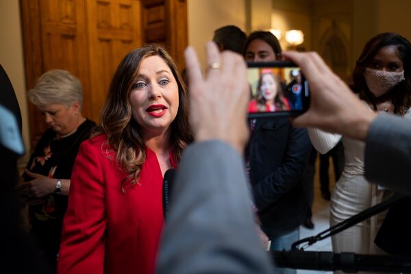 Kandiss Taylor, who last year promoted conspiracy theories that Republican leaders were closet Communists and that Democrats were secret pedophiles during her unsuccessful bid against Gov. Brian Kemp in the GOP primary, is the new Republican chair for the 1st Congressional District. She is one of a growing number of far-right conservatives who now hold posts within the state GOP. Ben Gray for The Atlanta Journal-Constitution